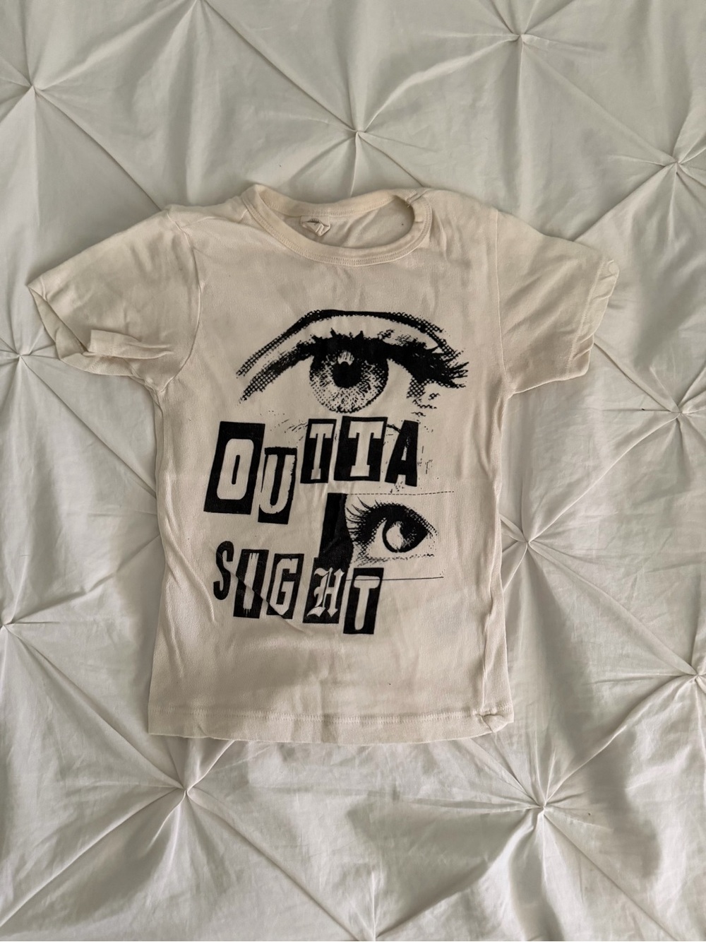 Cream Graphic Baby Tee